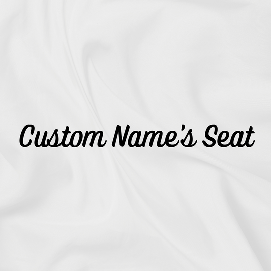 Custom Name's Seat Decal