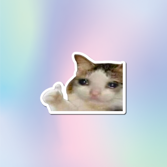 Sad But OK Cat Sticker
