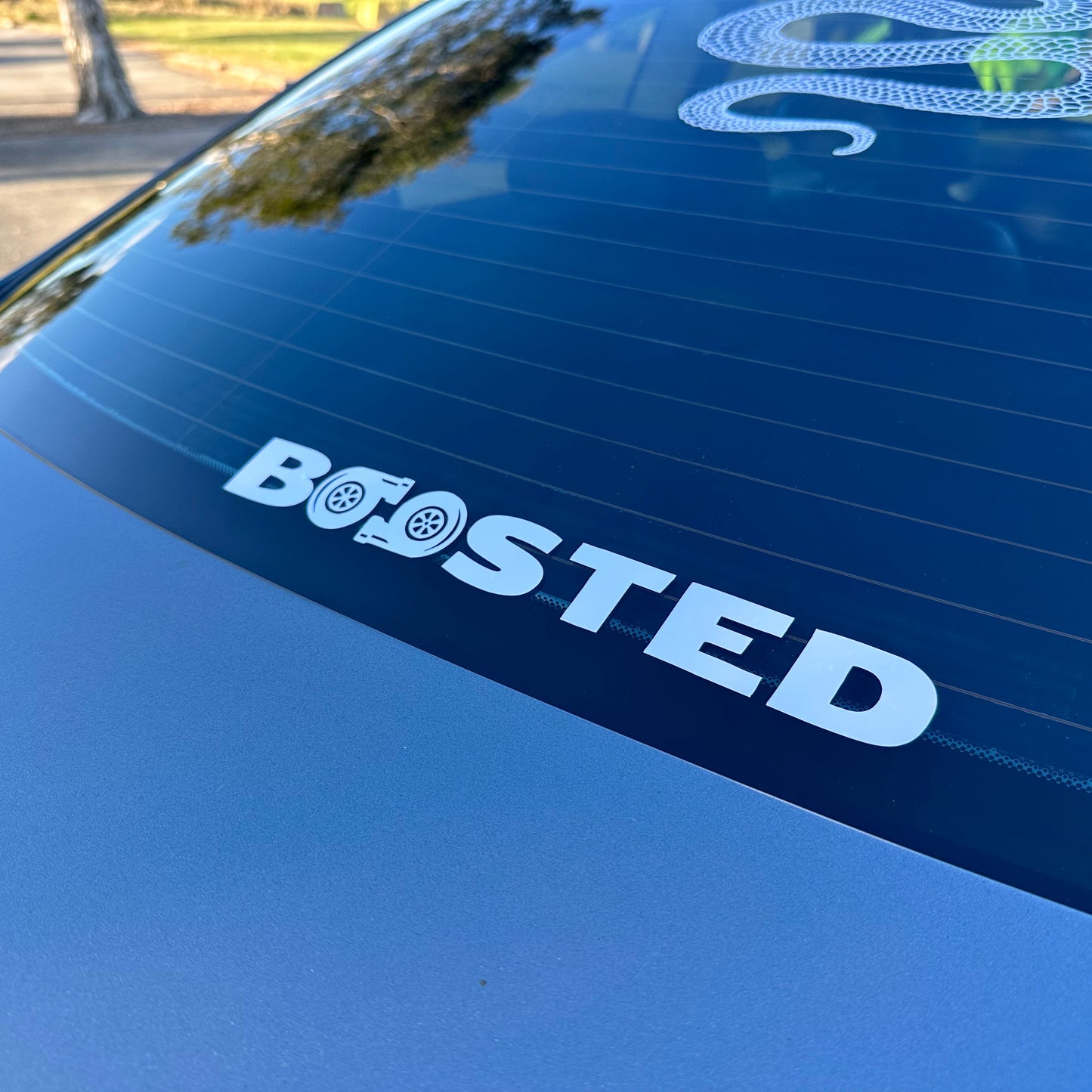 boosted car decal