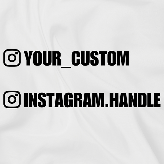 custom instagram handle car decal