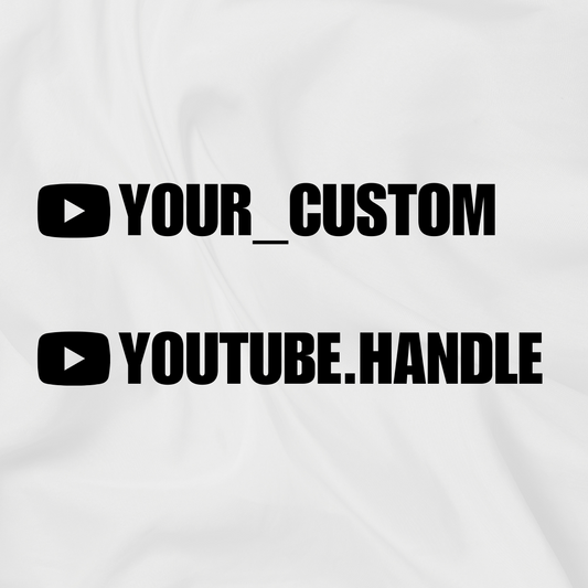 custom youtube handle car decal
